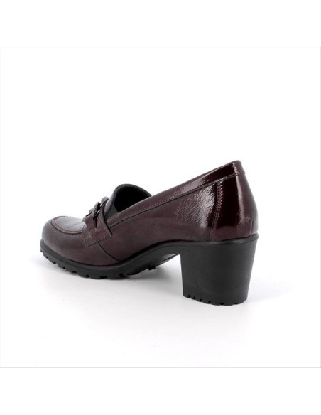 MOCASSINO BORDEAUX CON TACCO