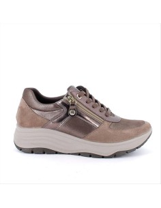 SNEAKERS ALTE ZIP FANGO-TAUPE 