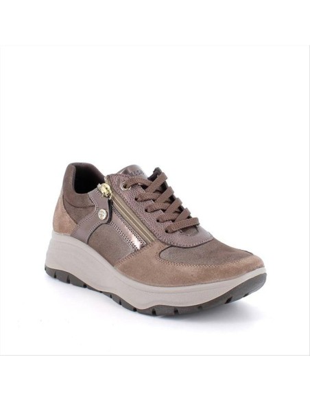 SNEAKERS ALTE ZIP FANGO-TAUPE 
