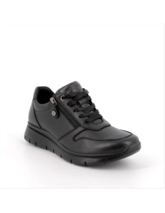 SNEAKERS DA DONNA NERE CON LACCI E ZIP 2