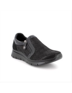 SNEAKERS NERE SLIP ON CON ZIP DA DONNA  2