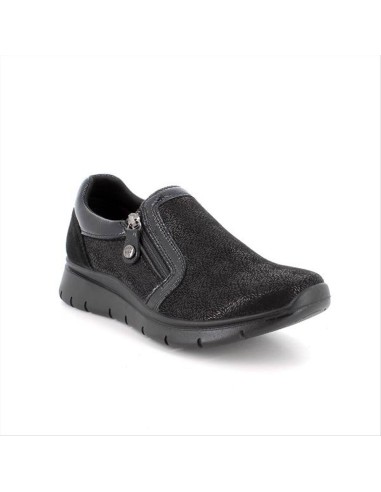 SNEAKERS NERE SLIP ON CON ZIP DA DONNA 