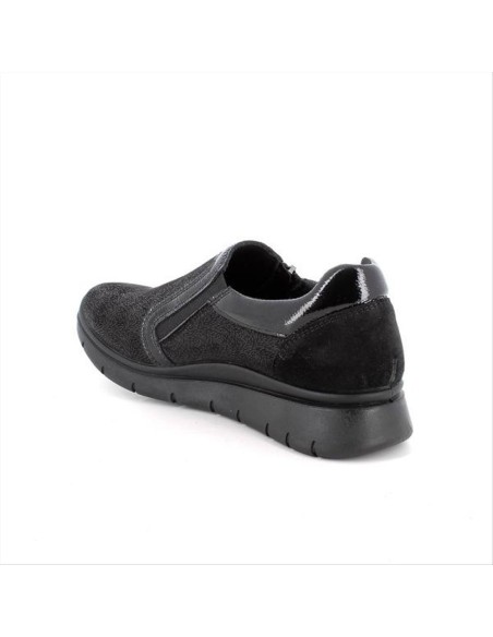 SNEAKERS NERE SLIP ON CON ZIP DA DONNA 