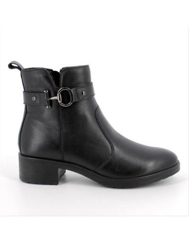 STIVALETTO NERO DA DONNA IN PELLE CON TACCO BASSO