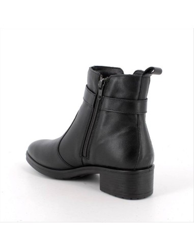 STIVALETTO NERO DA DONNA IN PELLE CON TACCO BASSO