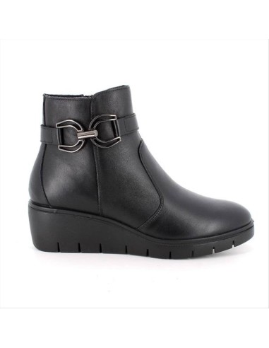 STIVALETTO NERO DA DONNA IN PELLE CON ZEPPA 