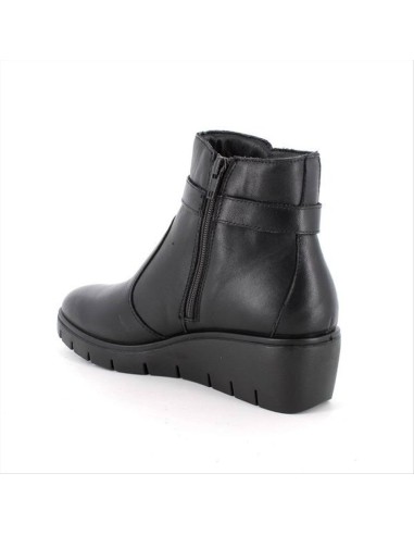 STIVALETTO NERO DA DONNA IN PELLE CON ZEPPA 