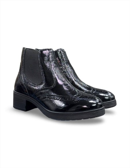 STIVALETTO DA DONNA IN PELLE VERNICE NERO