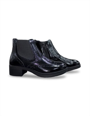 STIVALETTO DA DONNA IN PELLE VERNICE NERO