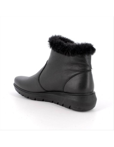 STIVALETTO NERO D DONNA IN PELLE CON PELLICCIA 