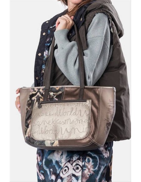 BORSA A SPALLA ANEKKE REAL -Bronzo