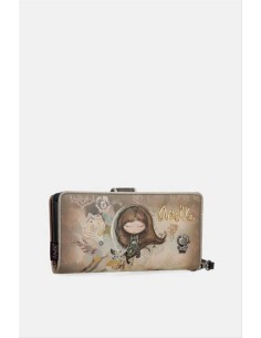 PORTAFOGLIO GRANDE ANEKKE REAL  FANTASIA-Beige Multi