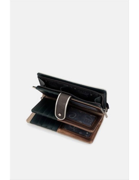 PORTAFOGLIO GRANDE ANEKKE REAL  FANTASIA-Beige Multi