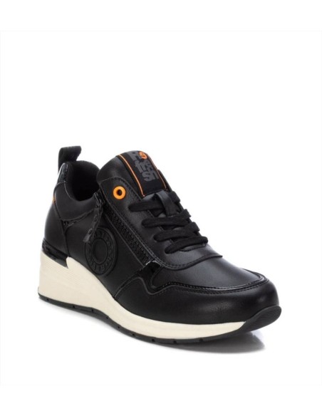 SNEAKERS DA DONNA NERE CON ZEPPA E ZIP LATERALE