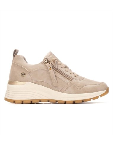 SNEAKERS DA DONNA BEIGE CON  ZEPPA E ZIP LATERALE