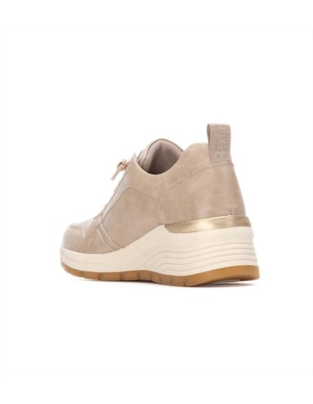 SNEAKERS DA DONNA BEIGE CON  ZEPPA E ZIP LATERALE