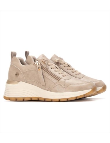 SNEAKERS DA DONNA BEIGE CON  ZEPPA E ZIP LATERALE
