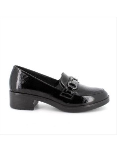 MOCASSINO NERO DONNA CON TACCHETTO