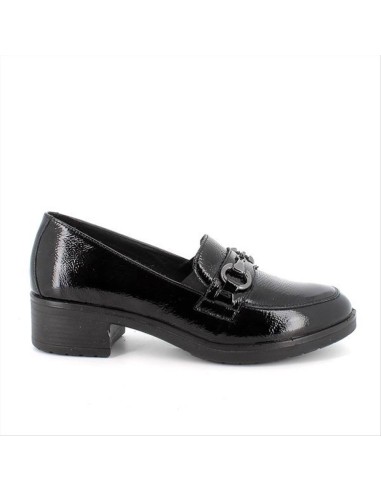 MOCASSINO NERO DONNA CON TACCHETTO
