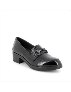 MOCASSINO NERO DONNA CON TACCHETTO 2
