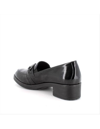 MOCASSINO NERO DONNA CON TACCHETTO