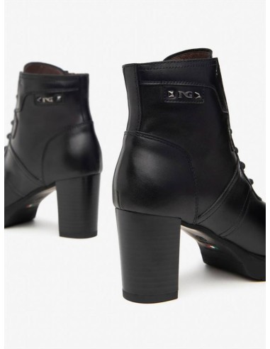 STIVALETTO LACCI TACCO  PELLE