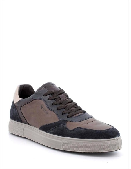 SNEAKERS SCAMOSCIATA  BLU-CAFFÉ