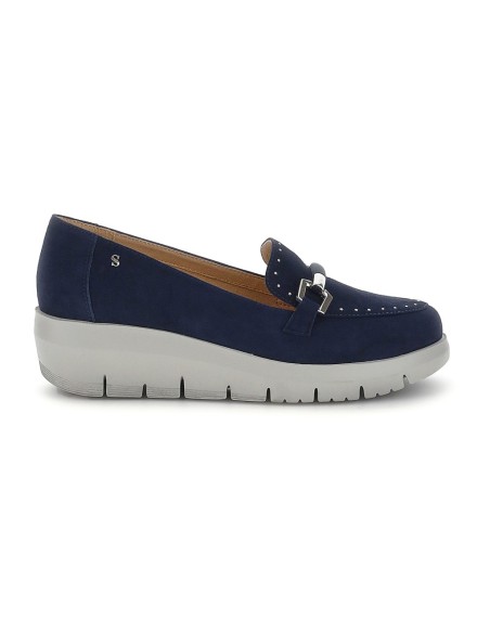 MOCASSINO CAMOSCIO BLUBERRY