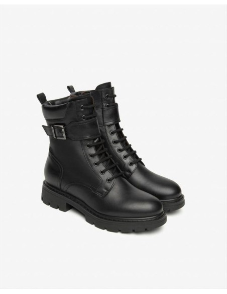 ANFIBIO FIBBIA NEROGIARDINI PELLE NERO