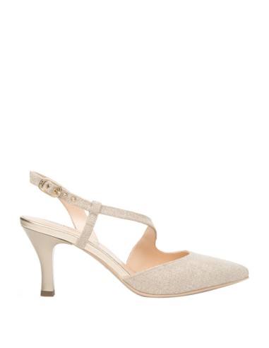 Decolletè Tacco Glitter Lino