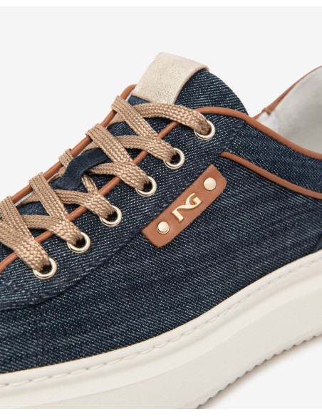 SNEAKERS JEANS PLATFORM DA DONNA