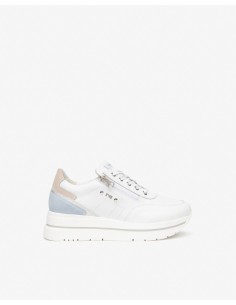 SNEAKERS ALTE DA DONNA CON CERNIERA LATERALE BIANCHE