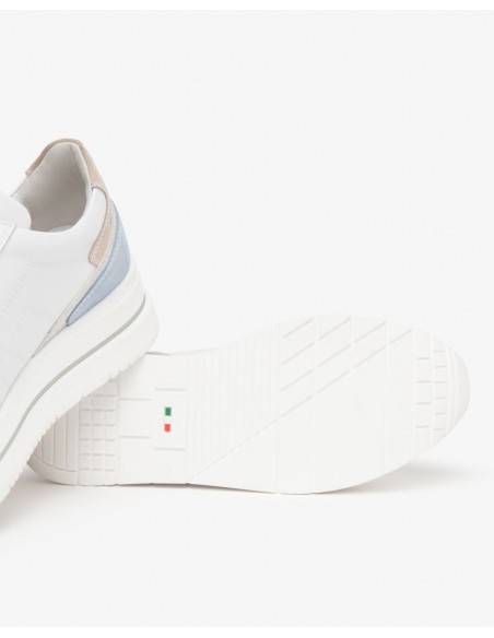 SNEAKERS ALTE DA DONNA CON CERNIERA LATERALE BIANCHE