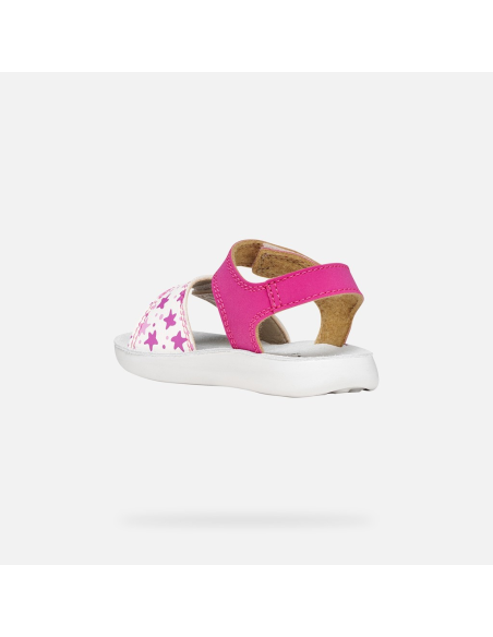 SANDALETTO LIGHTFLOPPY BIMBA FUCHSIA-WHITE