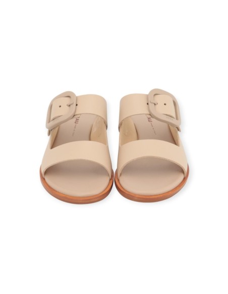 CIABATTE IN PELLE DA DONNA BEIGE