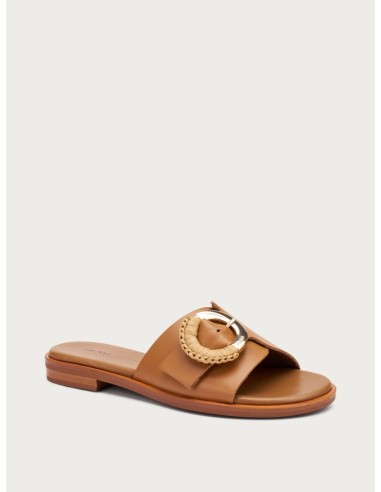 CIABATTE DA DONNA IN PELLE CUOIO