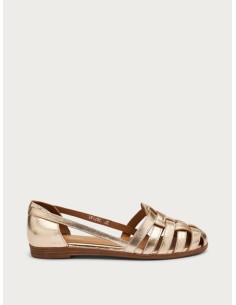 BALLRINA RAGNETTO IN PELLE PLATINO