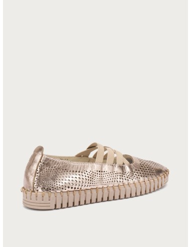 BALLERINE FLEX IN PELLE PLATINO