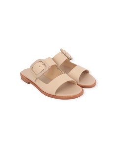 CIABATTE IN PELLE DA DONNA BEIGE 2