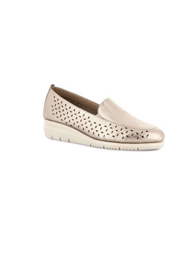 RYSA-MOCASSINI TRAFORATI DA DONNA PLATINO
