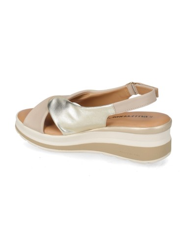 SANDALI CON ZEPPA DA DONNA BEIGE