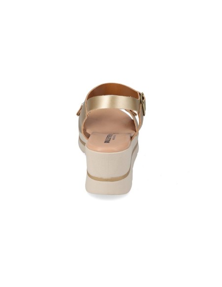 SANDALI DA DONNA CON ZEPPA ORO