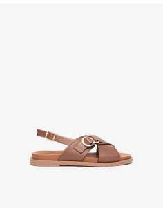 SANDALO BASSO INCROCIO PELLE 2