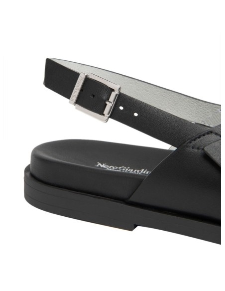 SANDALO BASSO INCROCIO PELLE