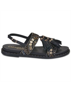 SANDALO PELLE FRANGE