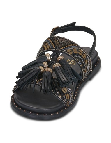 SANDALO PELLE FRANGE