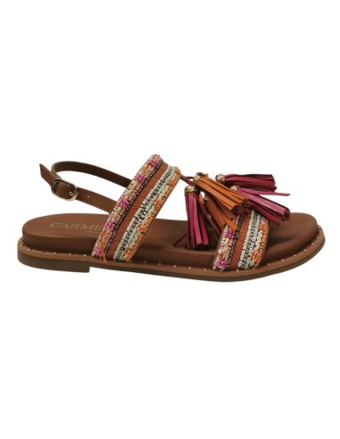 SANDALO PELLE FRANGE