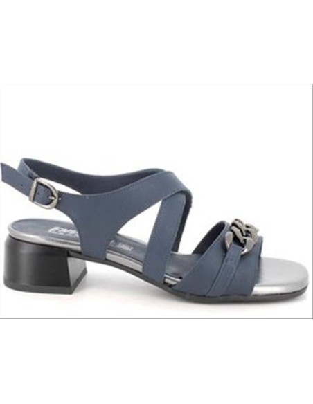 SANDALO TACCO ACCESSORIO BLU