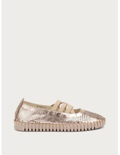 BALLERINE FLEX IN PELLE PLATINO