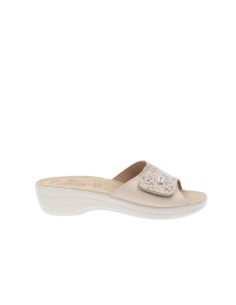 CIABATTA DA DONNA BEIGE VELCRO